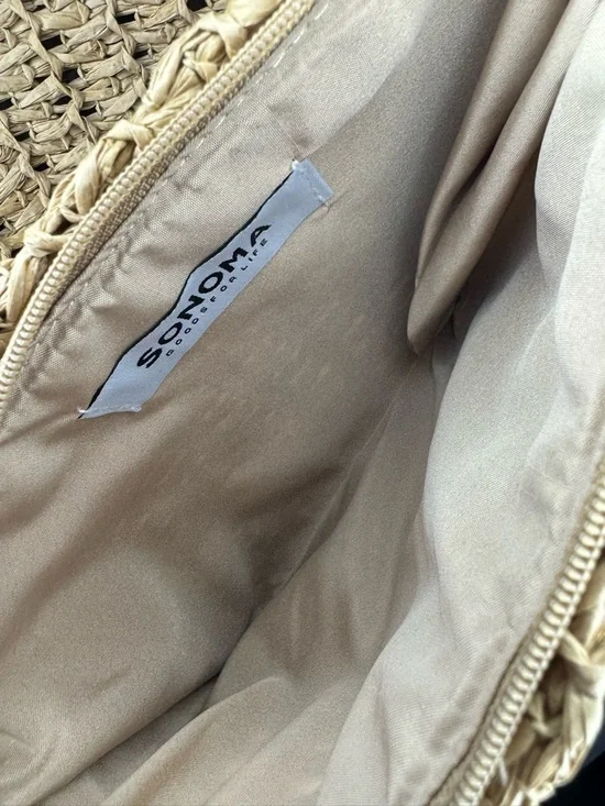 Sonoma ALOHA Straw Tote Bag w/ Pineapple Wristlet NWT Large Summer Beach Bag - Picture 7 of 11